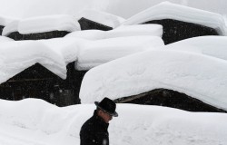 Sneeuw in Alpen