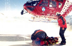 Helikopter op de piste