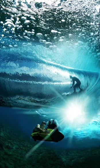 onderwater surf fotografie
