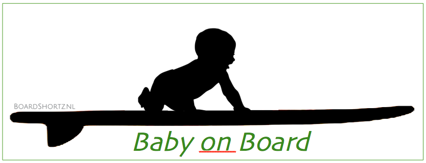 sticker baby on board autosticker surfboard