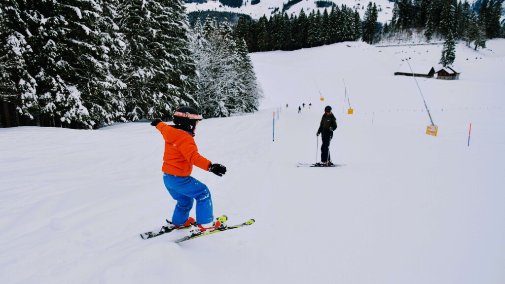 spelen langs de piste