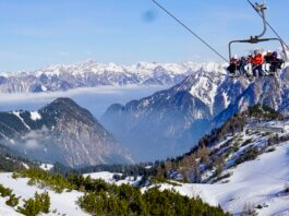 sneeuw in de alpen