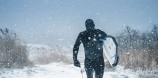 surfen in de winter