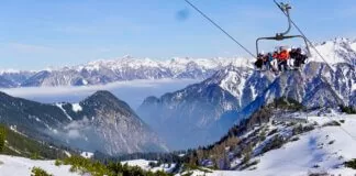 sneeuw in de alpen